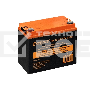 Аккумуляторная батарея ExeGate HR 12-33 (12V 33Ah, под болт М6)