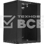 Шкаф настенный Next, 18U 550x450, стеклянная дверь, черный, фото2