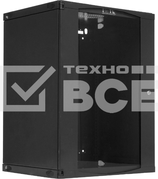 Шкаф настенный Next, 18U 550x450, стеклянная дверь, черный