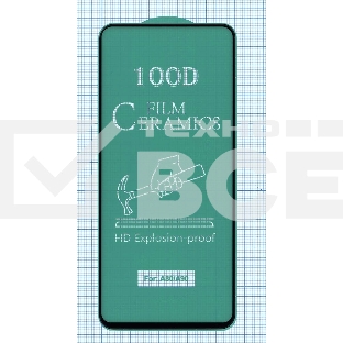Керамическая пленка (стекло) для Samsung A80/ A90 черный