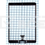 Сенсорное стекло (тачскрин) для Apple iPad Air 10.5 2019 (A2153, A2123, A2154, A2152)  черное OEM, фото 1