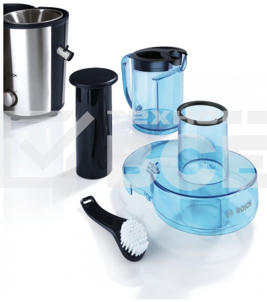 Соковыжималка центробежная Bosch MES3500 700Вт рез.сок.:1250мл. серебристый/синий