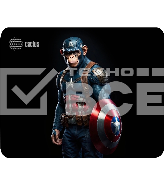 Коврик для мыши Cactus Captain America 250x200x3мм (CS-MP-D08S)