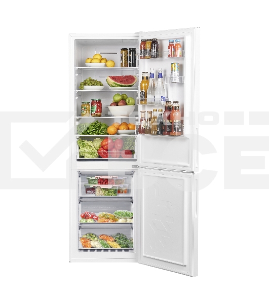 Холодильник Maunfeld MFF185NFW10 белый двухкамерный инвертор 240/100л морозилка снизу, No Frost