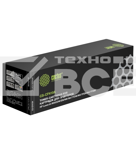 Картридж лазерный Cactus CS-CF410A черный (2300 стр.) для HP LJ M452DW/DN/NW, M477FDW/M477FDN/M477FNW