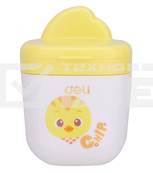 Точилка для карандашей ручная Deli ER01300 1 отверстие пластик ассорти дисплей