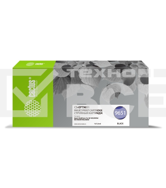 Картридж струйный Cactus CS-EPT9651 черный (187мл) для Epson WorkForce Pro WF-M5299DW/M5799DWF