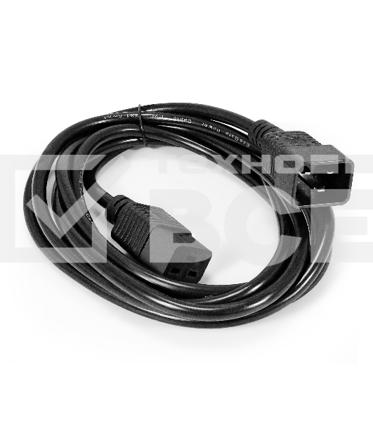 Кабель питания (UPS) ExeGate Special EC20-3S (IEC 320 C19->C20, 3*1.5mm2, CCA, черный, 3м)