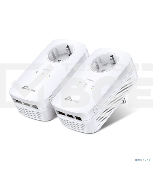 Комплект гигабитных Powerline-адаптеров со встроенной розеткой TP-Link TL-PA8030P KIT AV1300