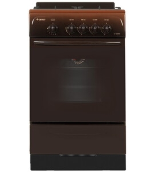 Плита газовая Gefest CG 50М02 К83 коричневый, конфорок 4 шт, духовка 42 л, 50 см x 85 см x 53 см