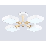 Светильник Ambrella light FL4879/4 WH/WD белый/дерево 72W 3000-6000K D610*160 (без ПДУ), фото6