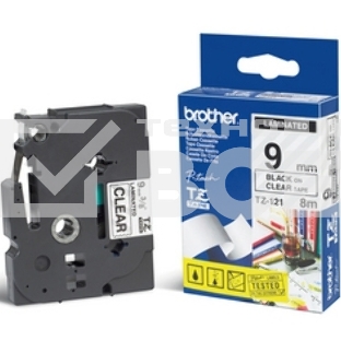 Картридж Brother TZ-E221 9 мм, 8 м, черный шрифт, белый фон, для BROTHER P-Touch