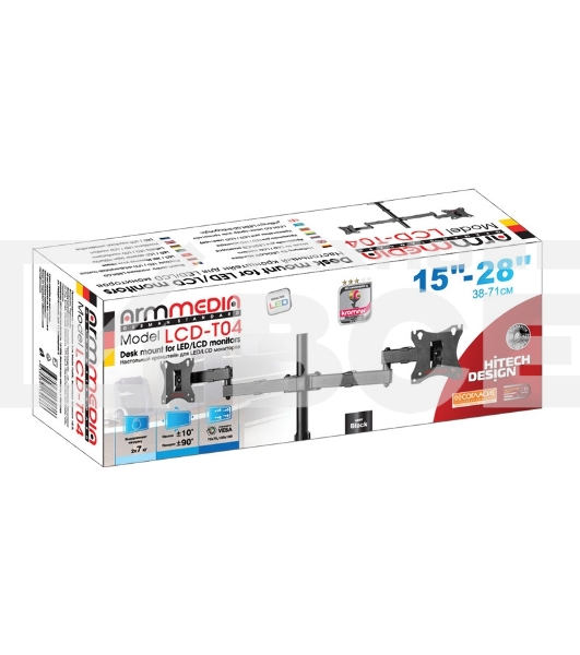 Кронштейн для мониторов Arm Media LCD-T04 черный 15