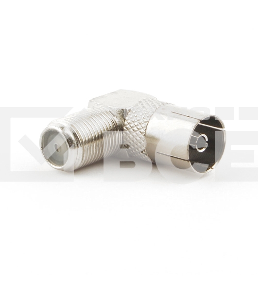 Переходник  Cablexpert APL-FTVF-02, F (мама) / TV (мама), 90 градусов, блистер