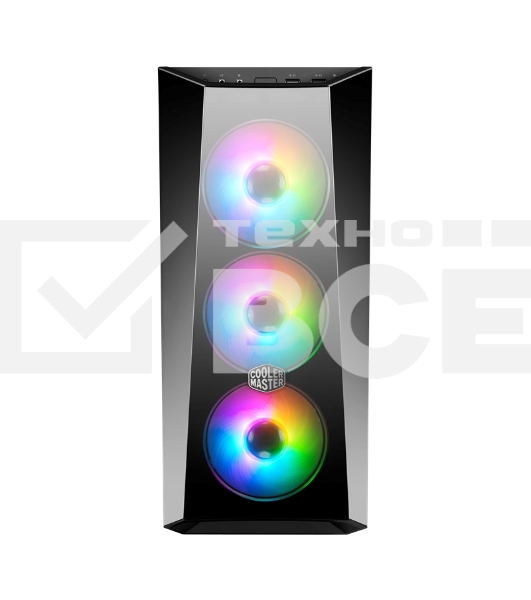Корпус без блока питания Cooler Master MasterBox 5 Lite RGB, USB 3.0 x 2, 1xFan, 3x120mm ARGB Fan, Black, Splitter cable + Controller, ATX, w/o PSU