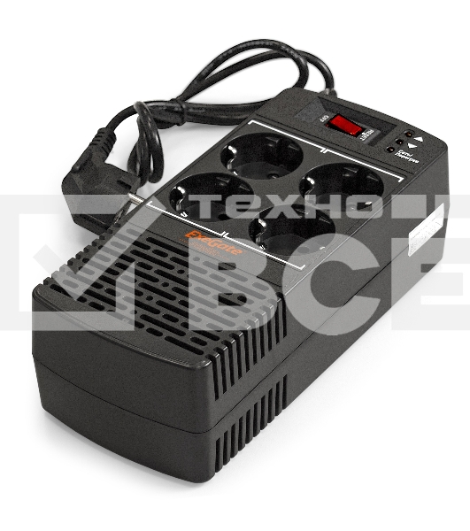 Стабилизатор ExeGate Power AD5000-1000 (1000VA/500W, диапазон 150...280В, 4 евророзетки)