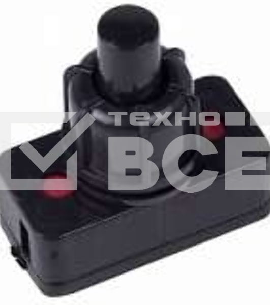 Выключатель-кнопка 250V 1А (2с) ON-OFF черный (для настольной лампы) Rexant