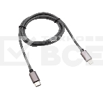 Кабель Rexant Type-C-Lightning PD, 1 м, графит, нейлон, фото 1