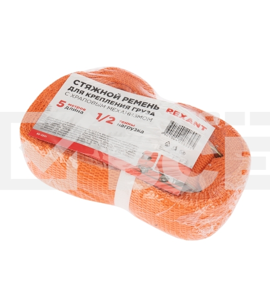 Стяжка для груза Rexant багажная с крюками, с храповым механизмом, 5х0.038 м