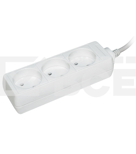 Удлинитель 3х3м без заземл. 10А IP20 У3 2P ИЭК WYP10-06-03-03-N