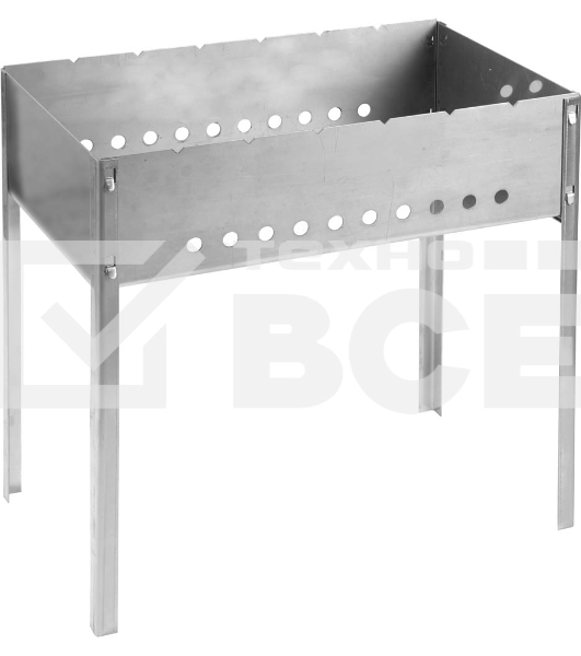 Мангал GRINDA 'BARBECUE', нержавеющая сталь, толщина 1,5мм, 500х300х500мм 427784