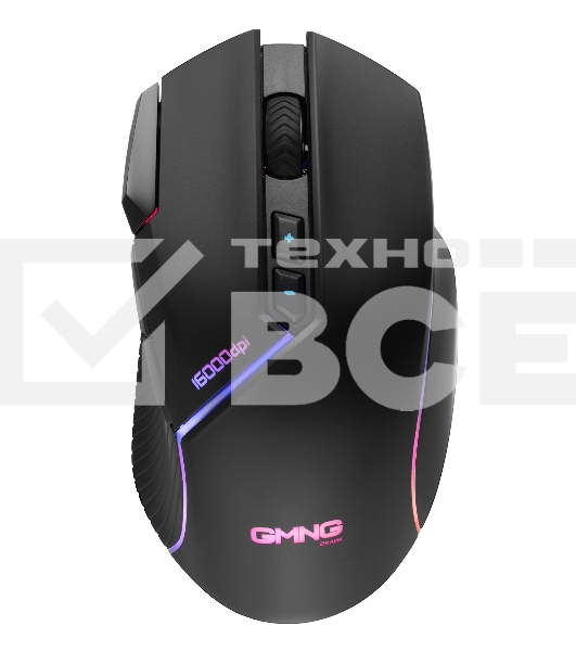 Мышь GMNG XM001 черный оптическая (16000dpi) беспроводная USB/USB-C (7but)