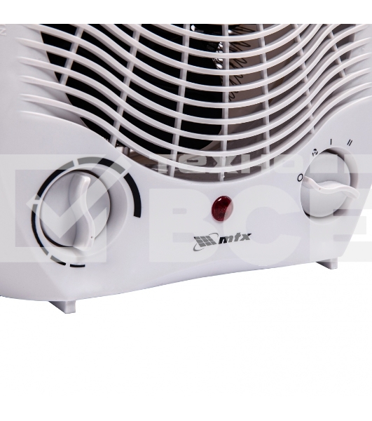 Тепловентилятор MTX FHS-2000, белый, 1000/2000 Вт, 25 м2, термостат