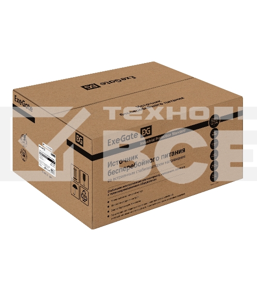 Комплект ИБП EX295997RUS + батарея 120Aч EX285657RUS 1шт ExeGate FineSine SX-1000.LCD.AVR.2SH + батарея ExeGate HRL 12-120 (12В, 120Ач) 1шт