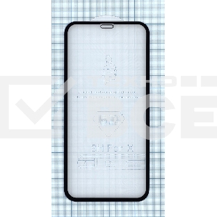 Защитное стекло 5D для Apple iPhone XS черный