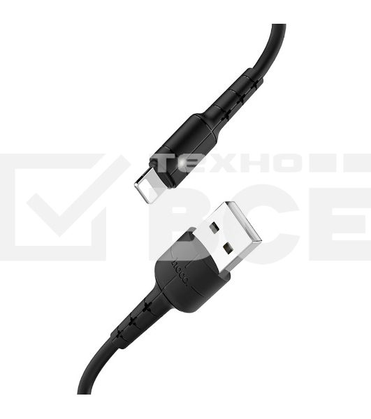 Кабель HOCO USB X25 Soarer для Lightning, 2А, длина 1 м, черный