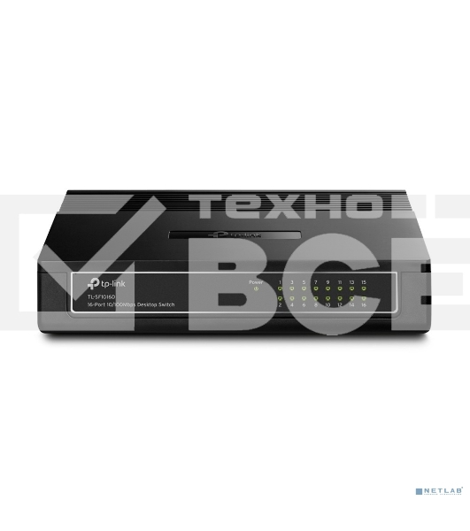 Коммутатор TP-Link SMB TL-SF1016D Коммутатор 16-port 10/100M Desktop Switch, 16 10/100M RJ45 ports, Plastic case
