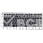 Клавиатура для ноутбука Toshiba M40T черная с серой рамкой и подсветкой, фото 1