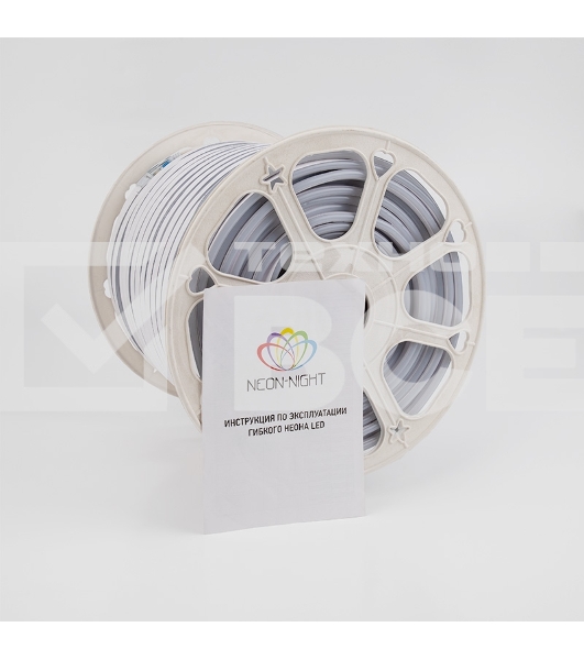 Гибкий неон Neon-night SMD 8х16мм, 120 LED/м теплый белый, односторонний, 24В, бухта 50м