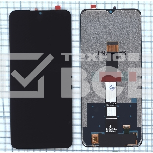 Дисплей (модуль) для Xiaomi Redmi 10C, Poco C40 сборе с тачскрином черный