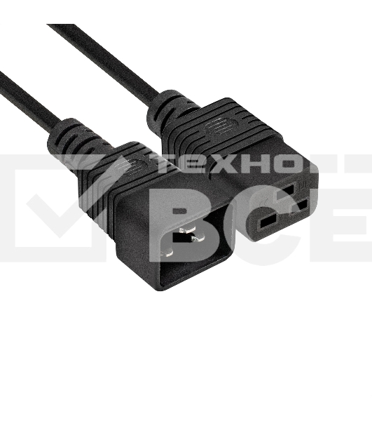 Кабель питания (UPS) ExeGate Special EC20-3S (IEC 320 C19->C20, 3*1.5mm2, CCA, черный, 3м)