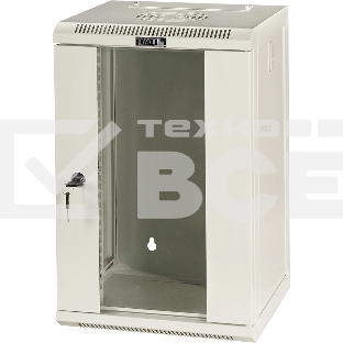 Шкаф коммутационный Lanmaster (TWT-CBW10G-6U-3X3-GY) настенный 6U 312x300мм пер.дв.стекл 30кг серый