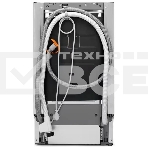 Встраиваемая посудомоечная машина ELECTROLUX EEG63400L/Встраиваемая узкая посудомоечная машина, загрузка на 10 комплектов посуды, сенсорное управление, 8 программ, 44.6x55x82 см, черный, сушка: стандартная (конденсация), индикация на полу: проекция дисплея, фото9