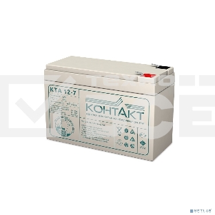 Батарея аккумуляторная Контакт АКБ КТА 12-7 12V/7Ah клемма Ш-4,8 (F1), ДхШхВ 151х65х100мм, масса 1,77 кг, срок службы 5-7 лет