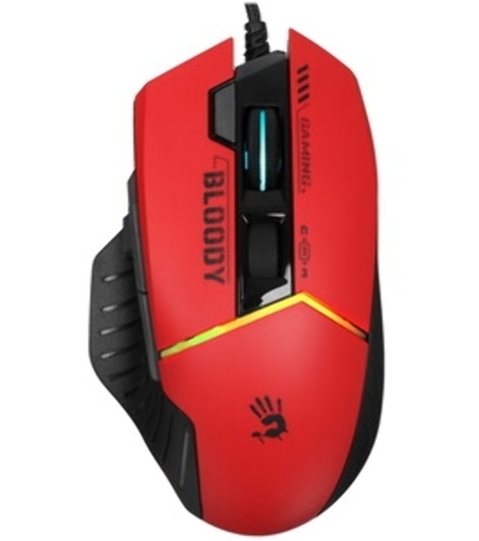 Мышь проводная A4Tech Bloody W95 Max Sports красный/черный оптическая (12000dpi) USB (10but)