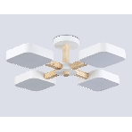 Светильник Ambrella light FL4879/4 WH/WD белый/дерево 72W 3000-6000K D610*160 (без ПДУ), фото5