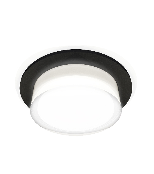 Комплект встраиваемого светильника Ambrella light XC7622043 SBK/FR/CL черный песок/белый матовый/прозрачный MR16 GU5.3 (C7622, N7160)