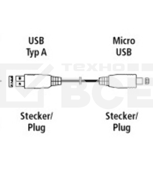 Кабель USB2.0 Hama USB A (m)/micro USB B (m) 0.75м (00054587)