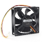 Вентилятор для корпуса Gembird D8025HM-3 черный 80мм 2600rpm 30.5db 3-pin, фото 1