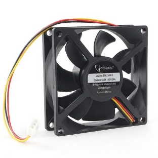 Вентилятор для корпуса Gembird D8025HM-3 черный 80мм 2600rpm 30.5db 3-pin