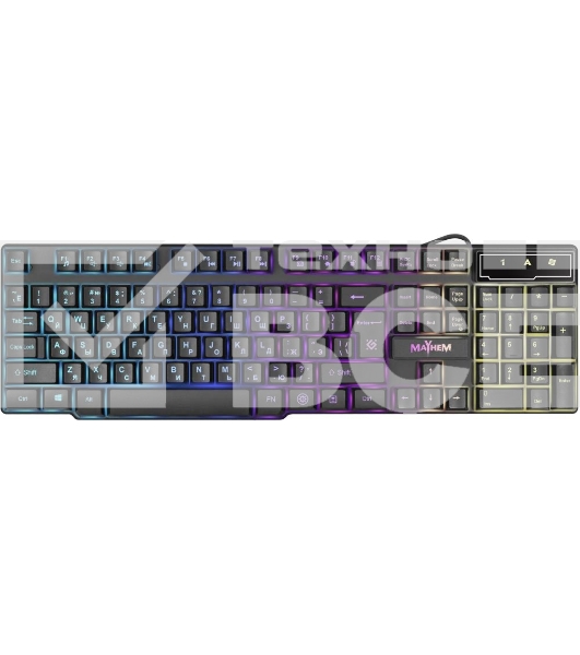 Клавиатура Defender Mayhem GK-360DL проводная, USB Type-A, чёрный