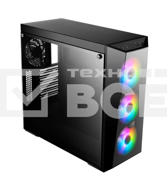 Корпус без блока питания Cooler Master MasterBox 5 Lite RGB, USB 3.0 x 2, 1xFan, 3x120mm ARGB Fan, Black, Splitter cable + Controller, ATX, w/o PSU