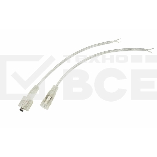 Соединительный кабель (2pin) герметичный (IP67) 2х0.35мм²  прозрачный  REXANT