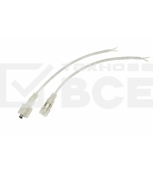 Соединительный кабель (2pin) герметичный (IP67) 2х0.35мм² прозрачный Rexant