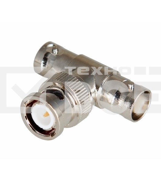 Переход штекер BNC - гнездо BNC x 2 (тройник) Rexant