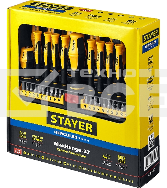 Набор отверток с насадками STAYER Hercules-PRO-37 37 шт